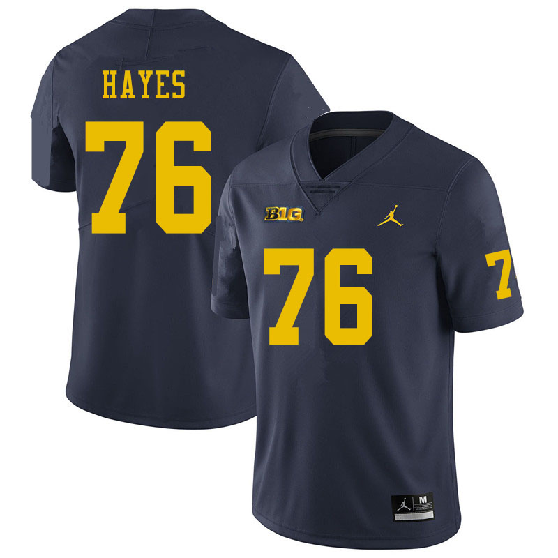 Men #76 Ryan Hayes Michigan Wolverines College Football Jerseys Sale-Navy